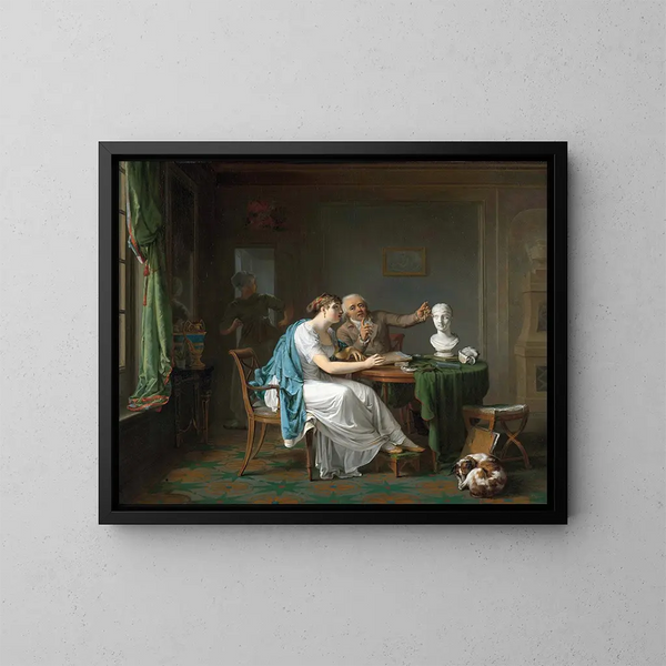 The Drawing Lesson - Louis Moritz — framed artwork on a wall