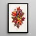 Autumn Leaves - Louis Prang — framed artwork on a wall