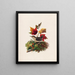 Bird with Autumn Leaves - Louis Prang — framed artwork on a wall