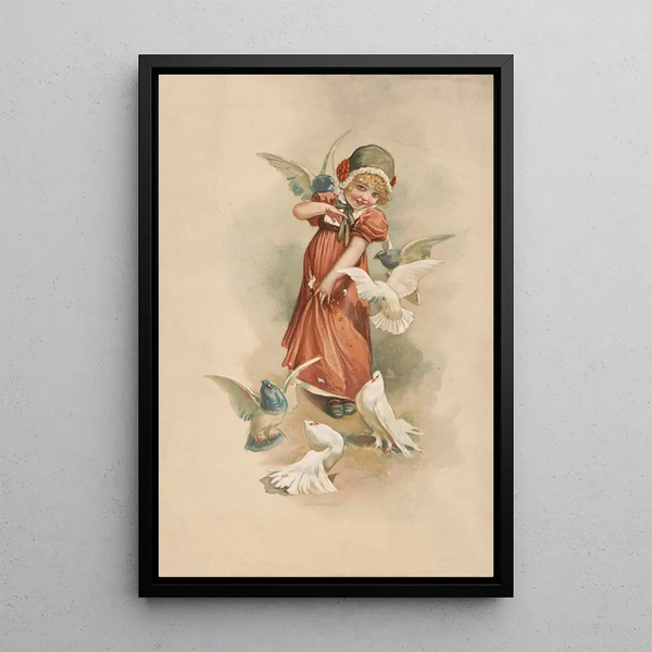 Colombes - Louis Prang — framed artwork on a wall