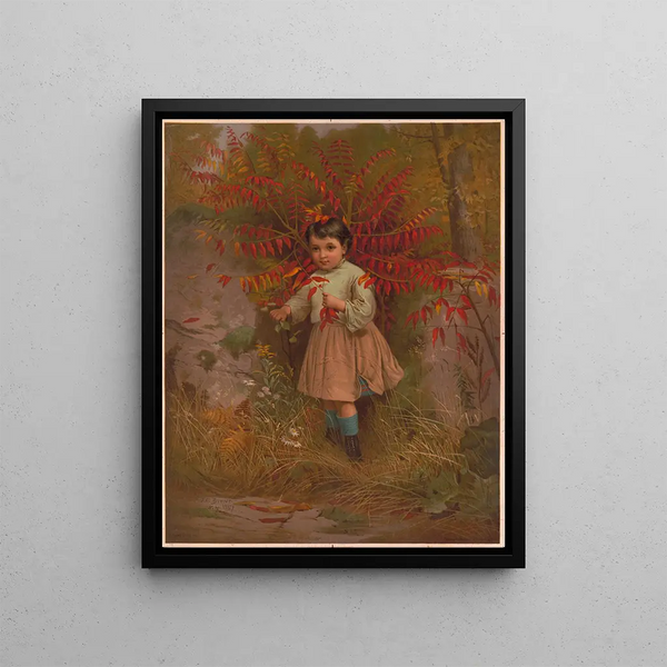 Petit Bo Peep - Louis Prang — framed artwork on a wall