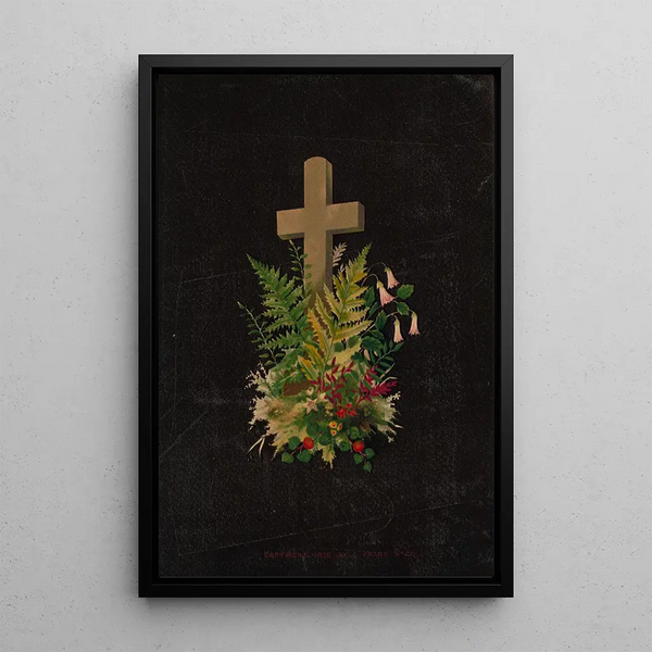 N° 38 Cross of Prang in carpets - Louis Prang — framed artwork on a wall
