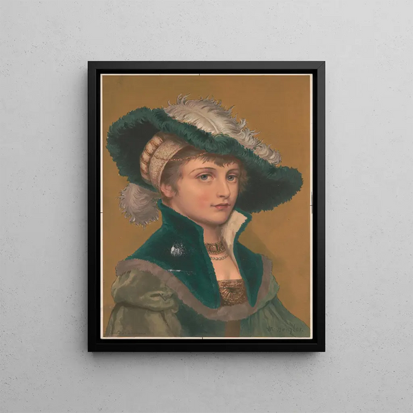 Chef de femme patricienne - Louis Prang — framed artwork on a wall