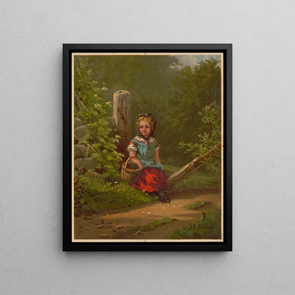 Repos au bord de la route - Louis Prang — framed artwork on a wall