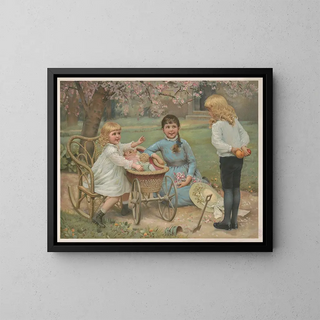 Right or left - Louis Prang — framed artwork on a wall