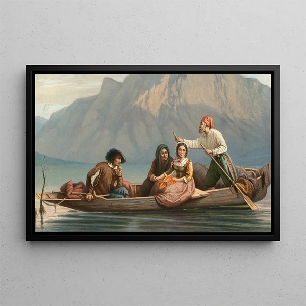 The Fiancés - Louis Prang — framed artwork on a wall