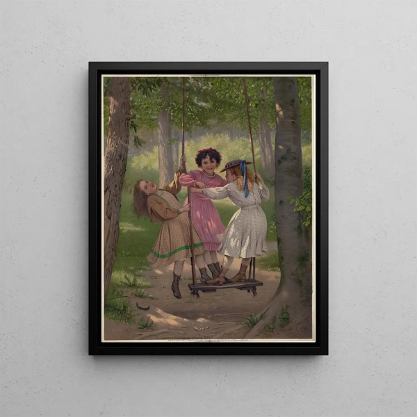The Three Boys Tom - Louis Prang — framed artwork on a wall