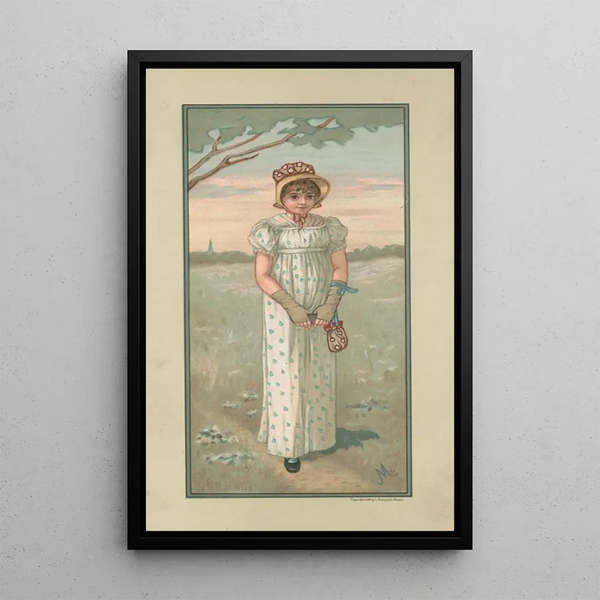 À ma Valentine L'amour peut venir et l'amour peut partir - Louis Prang — framed artwork on a wall