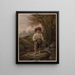 Boy barefoot by Whittiers - Louis Prang — framed artwork on a wall