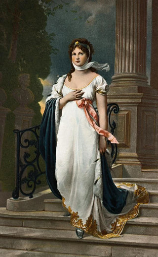 Woman descending a staircase - Louis Prang — artwork view