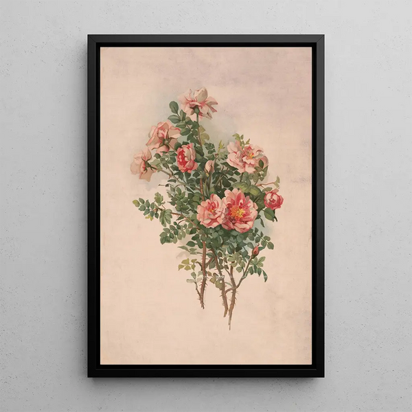 Roses - Louis Prang Co — framed artwork on a wall