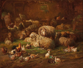 Interior Stabling Painting - Louis Reinhardt — artwork view