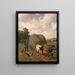 Hay Cart - Louis Robbe — framed artwork on a wall