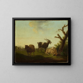 Pasture - Louis Robbe — framed artwork on a wall