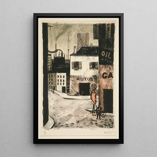 Car Painting - Louis Robert Antral — framed artwork on a wall