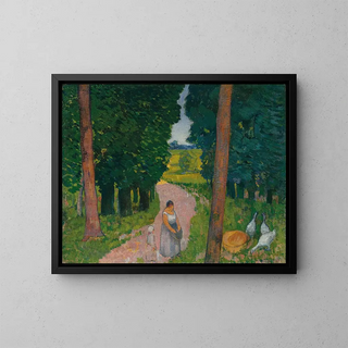 The Geese - Louis Roy — framed artwork on a wall