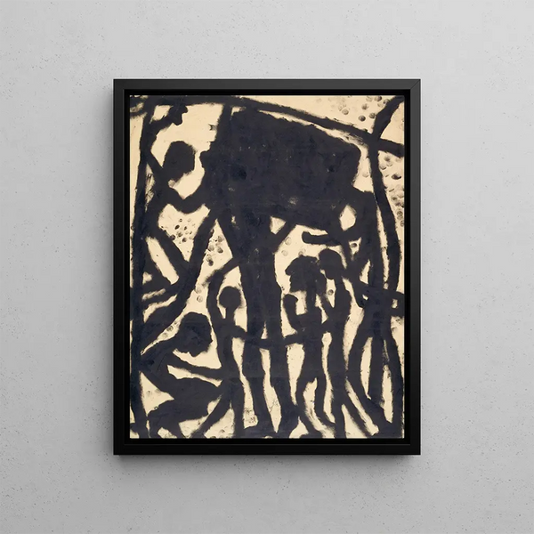 The catafalque without heaviness - Louis Soutter — framed artwork on a wall
