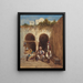 Arab Market Painting - Louis Tesson — framed artwork on a wall