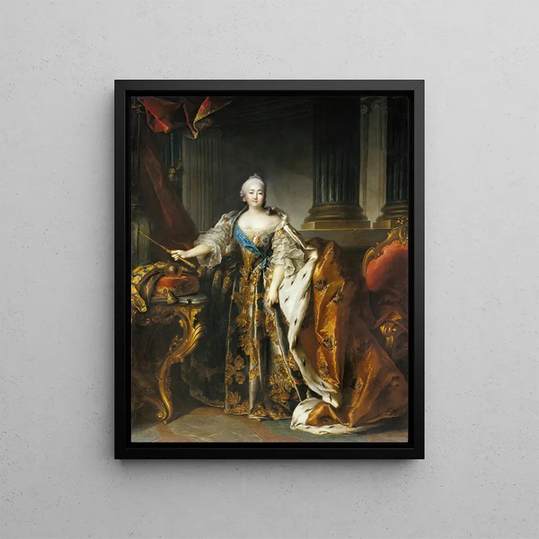 Élisabeth Petrovna - Louis Tocqué — framed artwork on a wall