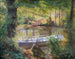 Boat with Oars by the Riverbank - Louis Uhl — artwork view