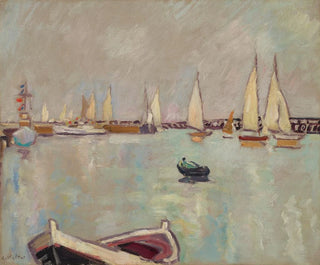 Boats and sailboats in Ouistreham - Louis Valtat — artwork view