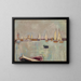 Boats and sailboats in Ouistreham - Louis Valtat — framed artwork on a wall