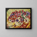 Bouquet d'animaux au vase oiseau sur fond jaune - Louis Valtat — framed artwork on a wall