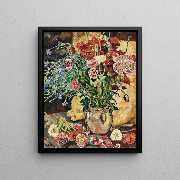 Bouquet of Poppies - Louis Valtat — framed artwork on a wall