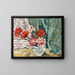 Bouquet devant une tenture verte - Louis Valtat — framed artwork on a wall