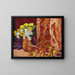 Bouquet de la cruche marron et aux pommes - Louis Valtat — framed artwork on a wall