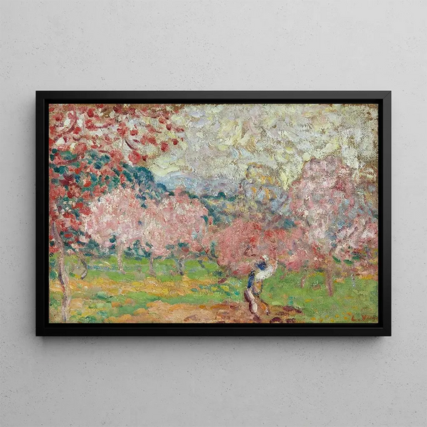 Cherry Blossoms in Cagnes - Louis Valtat — framed artwork on a wall