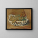 Basket in porcelain with grapes and pear - Louis Valtat — framed artwork on a wall