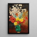 Cruche verte dahlias et fleurs - Louis Valtat — framed artwork on a wall