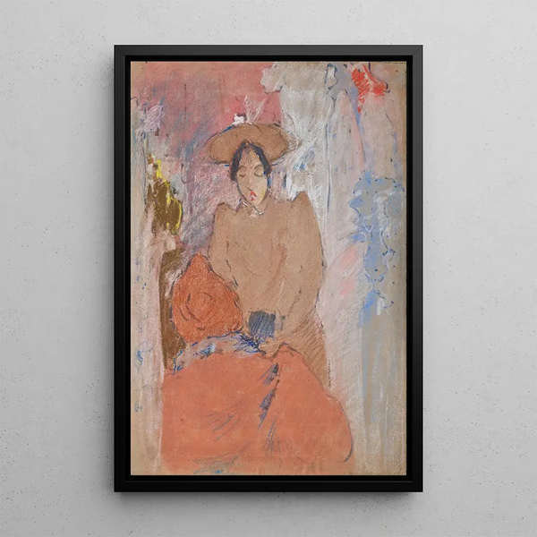 Two women in conversation or The visit - Louis Valtat — framed artwork on a wall