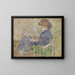 a seated woman in profile - Louis Valtat — framed artwork on a wall