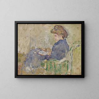 a seated woman in profile - Louis Valtat — framed artwork on a wall