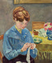 Woman knitting - Louis Valtat — artwork view