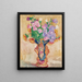 Grand bouquet au vase en porcelaine - Louis Valtat — framed artwork on a wall