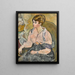 Young woman in pink blouse - Louis Valtat — framed artwork on a wall