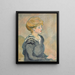 Young woman in a striped shirt - Louis Valtat — framed artwork on a wall