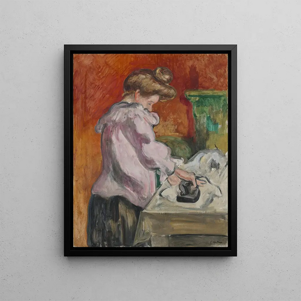 La Repasseuse - Louis Valtat — framed artwork on a wall