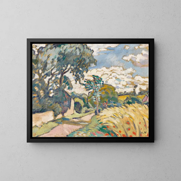 La maison au bord de la route en Normandie - Louis Valtat — framed artwork on a wall