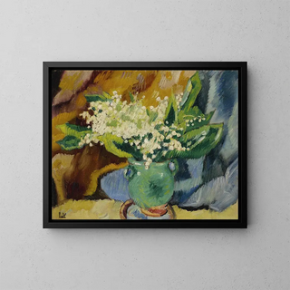 The Pot of Lily of the Valley - Louis Valtat — framed artwork on a wall