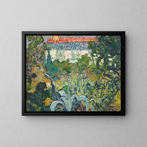 The house garden with red roof - Louis Valtat — framed artwork on a wall