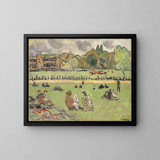 Les Courses - Louis Valtat — framed artwork on a wall