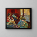 Maternité, woman in blue in front of the window - Louis Valtat — framed artwork on a wall