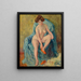 Nude with Red Slippers - Louis Valtat — framed artwork on a wall