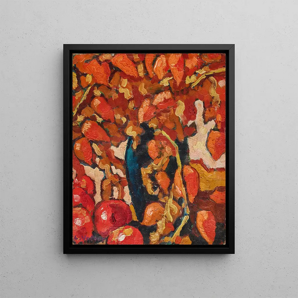 Physalis and Apples - Louis Valtat — framed artwork on a wall