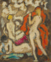 Three Young Nude Women with Red Drapery - Louis Valtat — artwork view