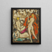 Three Young Nude Women with Red Drapery - Louis Valtat — framed artwork on a wall